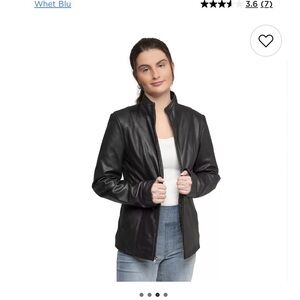 Whet Blu Women's Black Leather Jacket